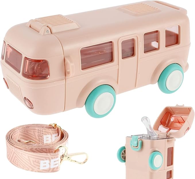 Contemporary 2-in-1 Toy Bus water bottle for Kids