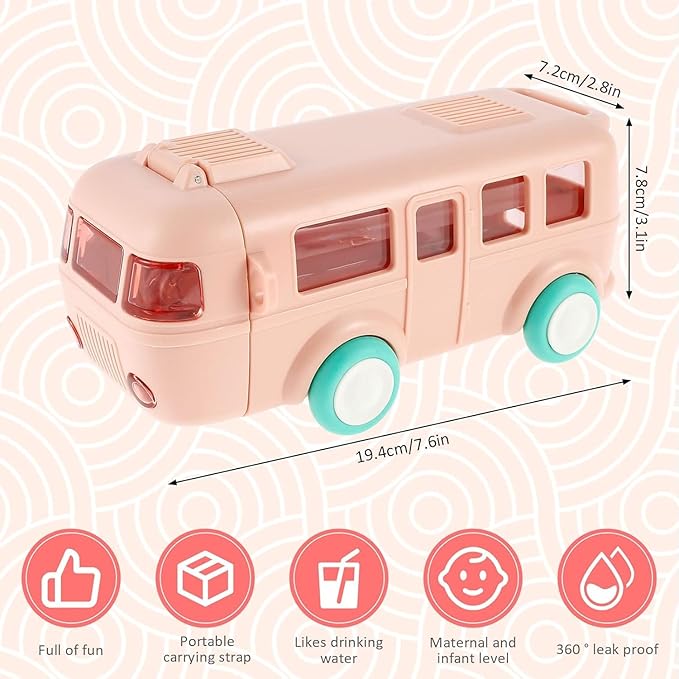 Contemporary 2-in-1 Toy Bus water bottle for Kids