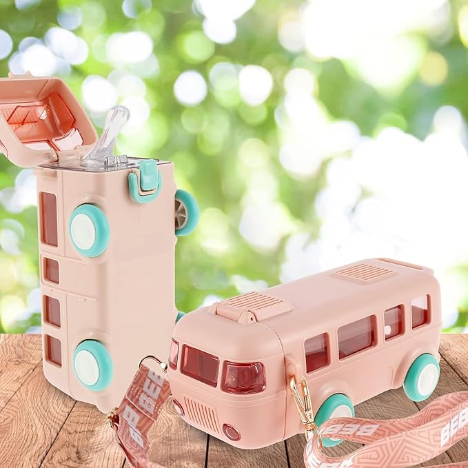 Contemporary 2-in-1 Toy Bus water bottle for Kids