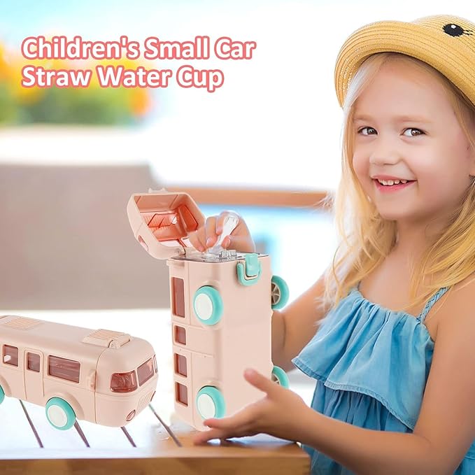 Contemporary 2-in-1 Toy Bus water bottle for Kids