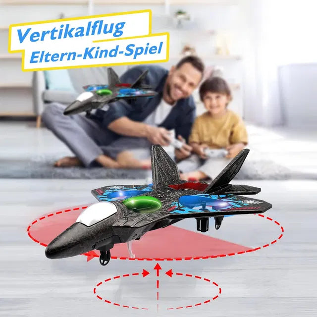 RC Plane, 2.4 GHz Remote Controlled Aeroplane Jet Fighter Quadcopter Aircraft